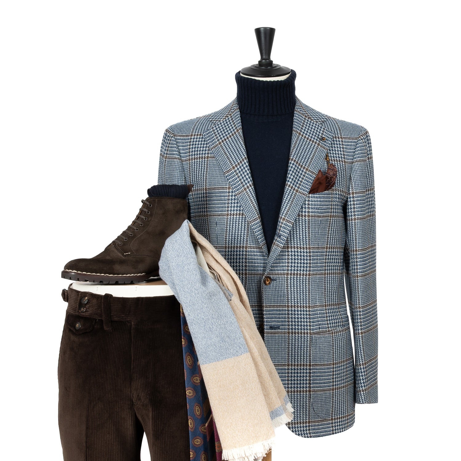 Sakko "Principe di Galles in Lusso" aus schottischem Kaschmir - reine Handarbeit